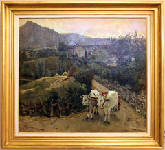 Oxen in Pietramala by Telemaco Signorini