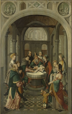 Panel of an Altarpiece with Circumcision of Christ, on verso is Resurrection of Christ by Unknown Artist