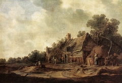 Peasant Huts with a Sweep Well by Jan van Goyen