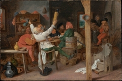 Peasants Carousing in a Tavern by Adriaen Brouwer