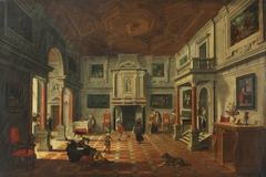 Perspective Interior with Figures by Bartholomeus van Bassen