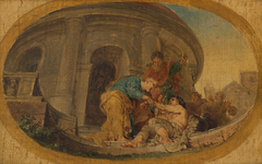 Petrus und Johannes heilen den Lahmgeborenen im Tempel by Januarius Zick