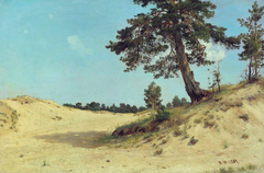 Pine tree in the sand by Ivan Shishkin