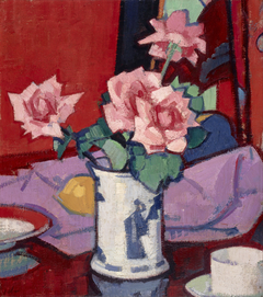 Pink Roses, Chinese Vase by Samuel Peploe