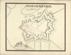 Plattegrond van Geertruidenberg, ca. 1701-1715 by Samuel Du Ry de Champdoré