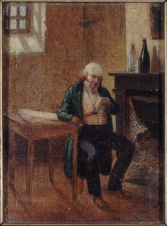 Portrait de Pierre-Jean Béranger (1780-1857), dans sa cellule de Sainte-Pélagie by Anonymous