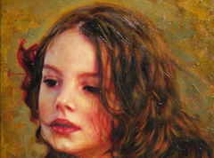 "Portrait of a little girl" by Οδυσσέας Οικονόμου