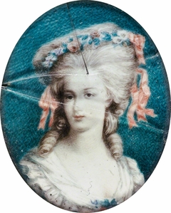 Portrait of a Woman with Flowers in Her Hair by Unknown Artist