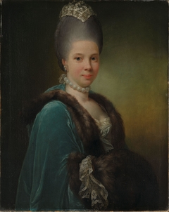 Portrait of Bodilla Birgitte von Munthe af Morgenstierne, b. de Flindt by Jens Juel