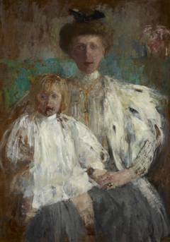 Portrait of Julia Puget née Kwilecka with Her Son Jacek by Olga Boznańska