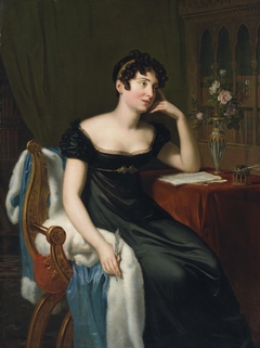 Portrait of Lady Morgan (Sydney Owenson) (1776-1859), Writer by René Théodore Berthon