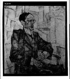 Portret van de dichter J. Rensburg by Leo Gestel