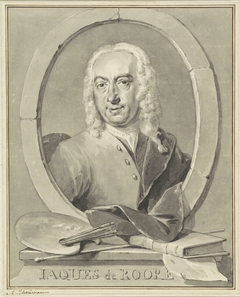 Portret van de schilder Jacques de Roore by Aert Schouman