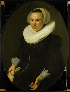 Portret van Maria Joachimsdr Swartenhont (1598-1631) by Nicolaes Eliaszoon Pickenoy