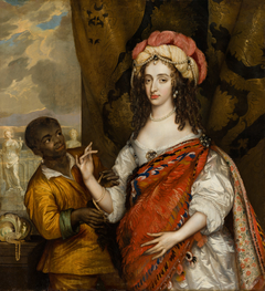 Posthumous Portrait of Mary I Stuart (1631- 1660) with a Servant by Adriaen Hanneman