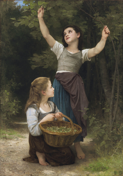 Récolte de noisettes by William-Adolphe Bouguereau