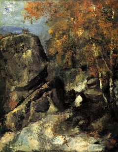 Rochers dans la forêt by Paul Cézanne