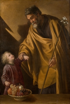 Saint Joseph with the Christ Child by Sebastián Martínez