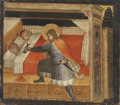 Saint Julian kills his parents by Agnolo Gaddi