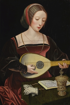 Saint Mary Magdalene playing the lute by Master of the Female Half-Lengths