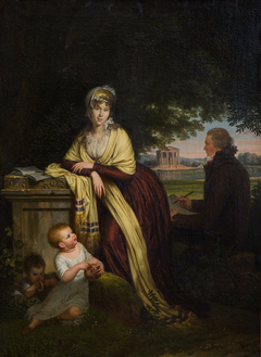 Self-portrait by Louis Gauffier with his wife and his two children by Louis Gauffier