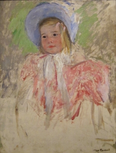 Simone in a Blue Bonnet (No. 1) by Mary Cassatt