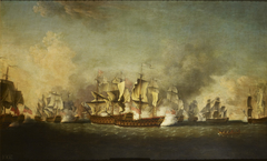 Sir Charles Knowles's Engagement with the Spanish Fleet off Havana. by Richard Paton