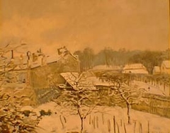 Snow Effect in Louveciennes by Alfred Sisley