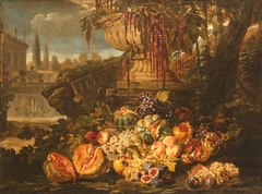 Still Life of Fruit in a Garden by Michele Pace del Campidoglio