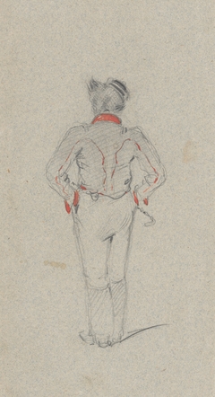 Study of a Standing Man from the Back by Friedrich Carl von Scheidlin