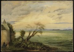 Stürmischer Abend am Bodensee by Georg Wilhelm Issel