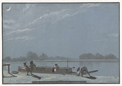 't Aankomen der weesper schuit aan de Buiten Amstel (dagboek, 19 november) by Christiaan Andriessen