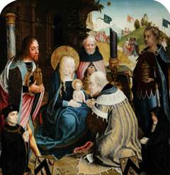 The Adoration of the Magi with Donors (added at a later date) by Unknown Artist