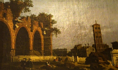 The Basilica of Maxentius and the Church of Santa Francesca Romana by Canaletto