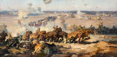 The battle before Villers-Bretonneux, August 8th, 1918 by Harold Septimus Power