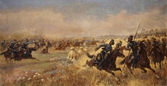 The Cossacks case of Platov near Mir on July 9, 1812 by Wiktor Mazurowski