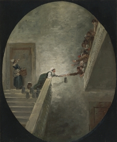 The Distribution of Milk at Saint-Lazare Prison by Hubert Robert