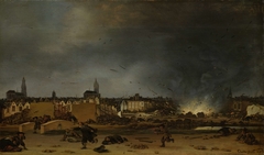 The explosion of the powder magazine in Delft, 12 October 1654 by Egbert Lievensz. van der Poel