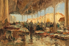 The fish market in Venice by Olga Wisinger-Florian