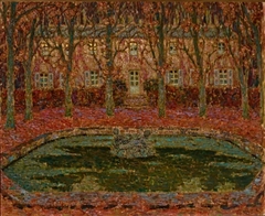 The Garden of the Gerberoy House by Henri Le Sidaner