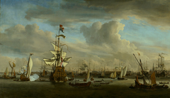 The IJ before Amsterdam by Willem van de Velde the Younger