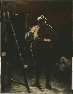 The Painter at His Easel by Honoré Daumier