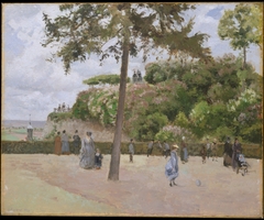 The Public Garden at Pontoise by Camille Pissarro