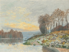 The Seine near Bougival, Winter Morning by Alfred Sisley