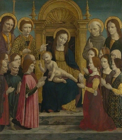 The Virgin and Child with Saints and Donors by Master of the Pala Sforzesca