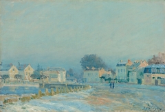 The Watering Pond at Marly with Hoarfrost by Alfred Sisley