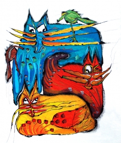 Three cats by Ole Morten Berg