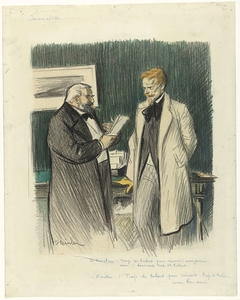 Twee mannen in gesprek by Théophile Alexandre Steinlen