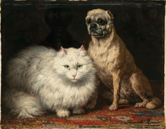 Two Friends by Henriëtte Ronner-Knip