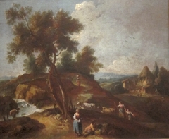 Untitled pastoral scene I by Francesco Zuccarelli